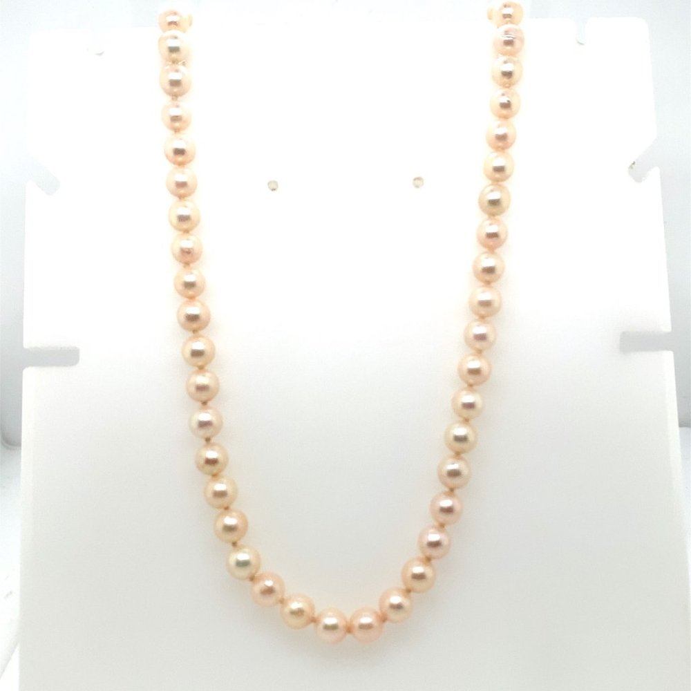 14K Yellow Gold Pearl Strand Necklace